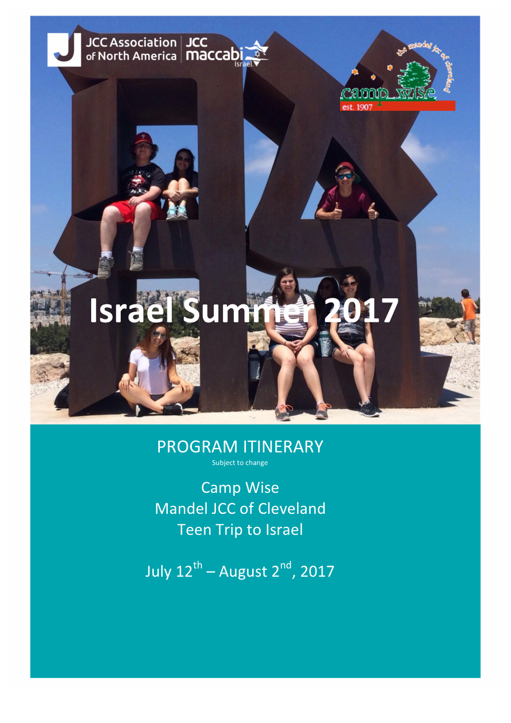 Israel Summer 2017