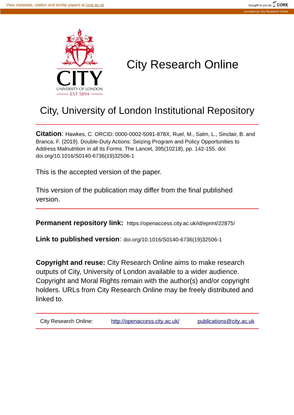 City Research Online