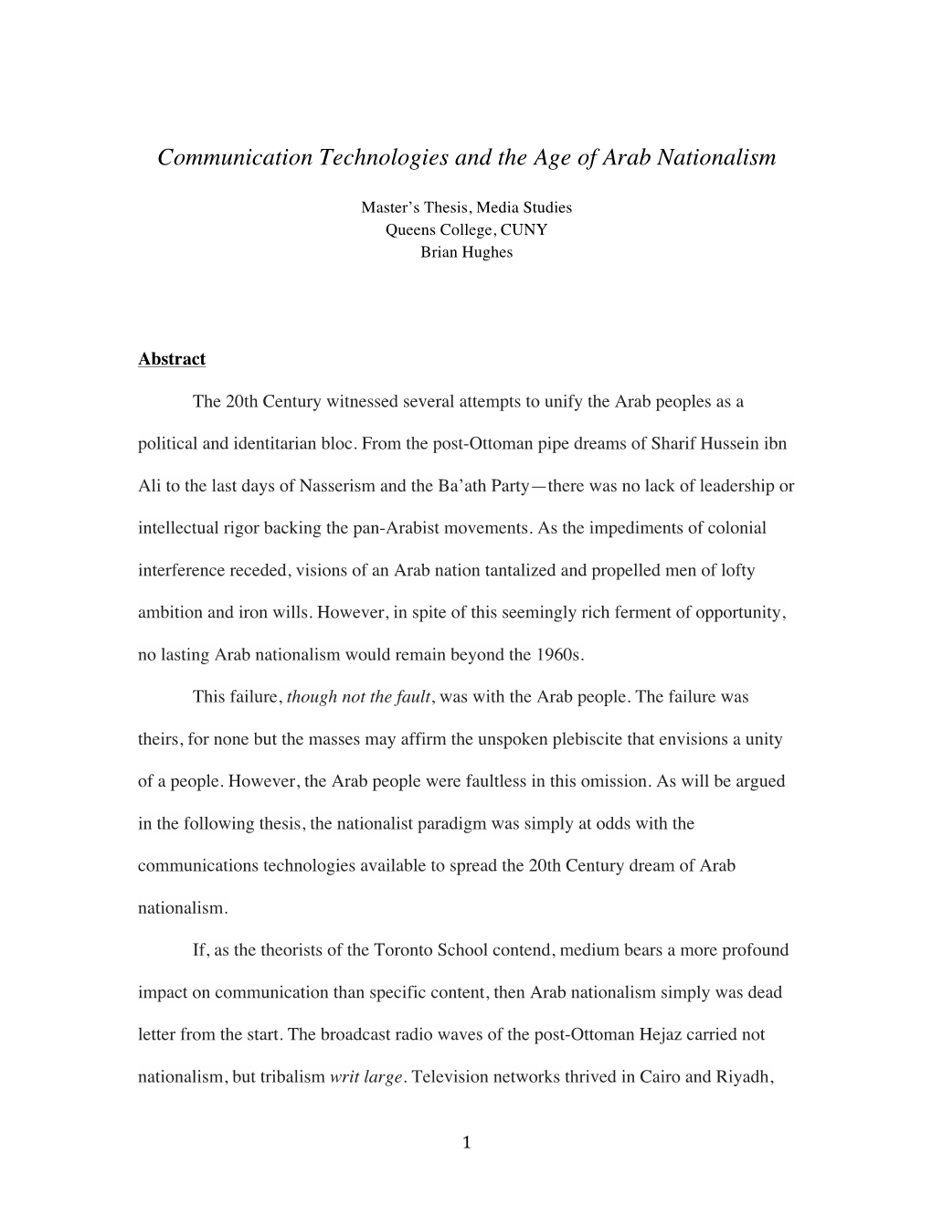 Hughes Masters Thesis Communication