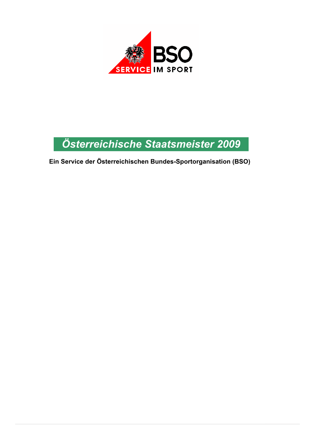 Liste Der Österreichischen Staatsmeister