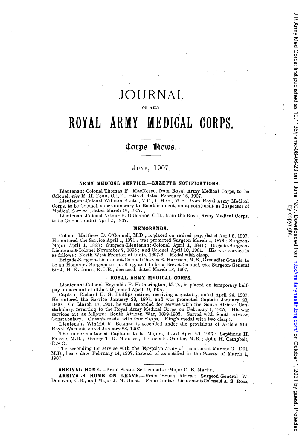 Royal Army Medical Corps