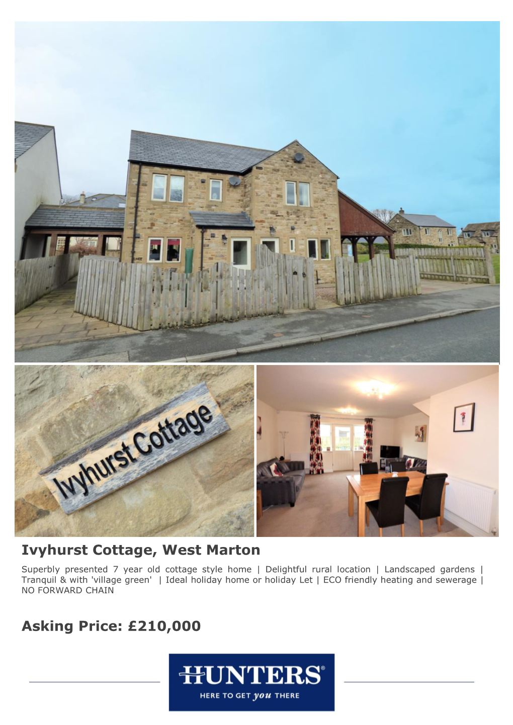 Ivyhurst Cottage, West Marton Asking Price: £210,000