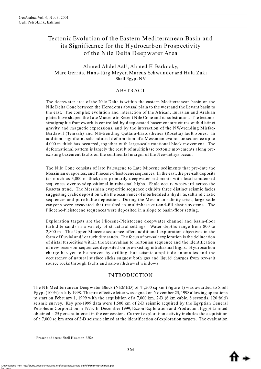 Tectonic Evolution of the Eastern Mediterranean Basin and Its Significance for the Hydrocarbon Prospectivity of the Nile Delta Deepwater Area