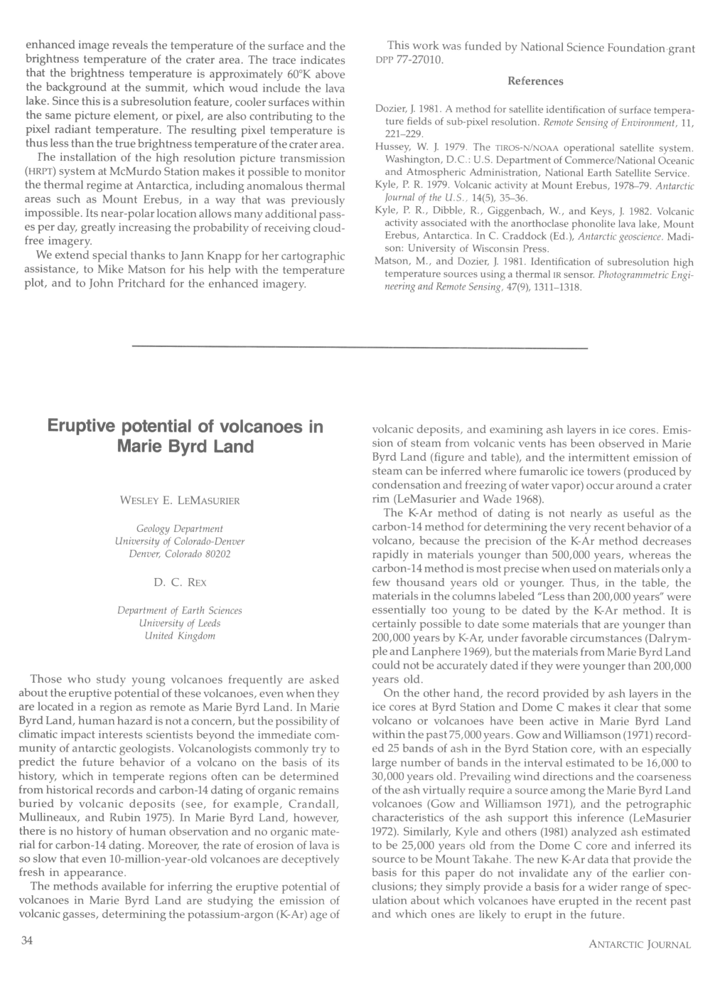 Eruptive Potential of Volcanoes in Marie Byrd Land