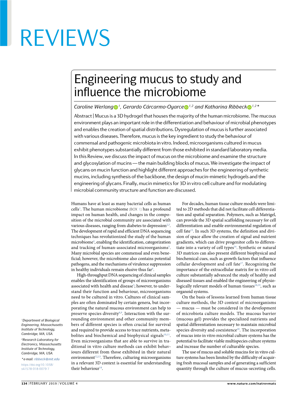 Engineering Mucus to Study and Influence the Microbiome