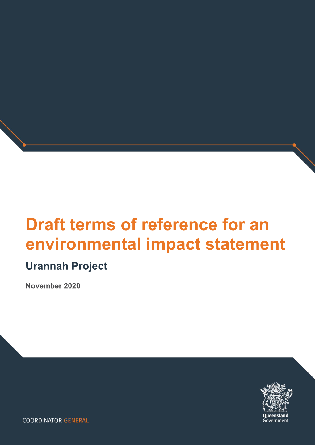 Urannah Project Draft Terms of Reference for an Environmental Impact Statement