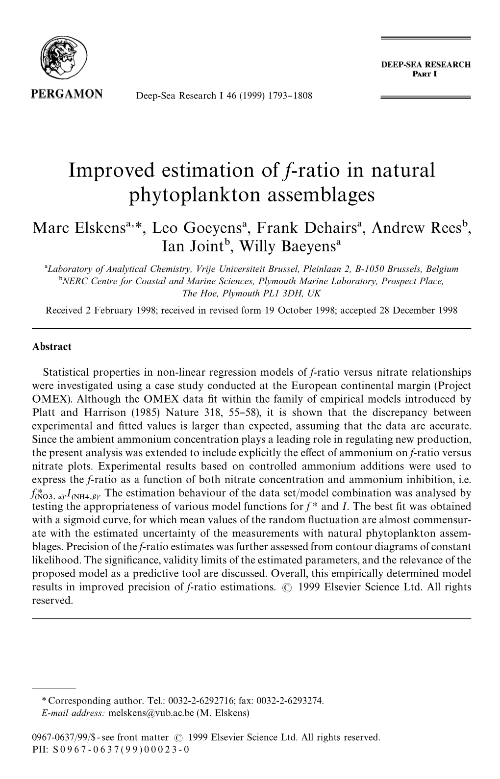 Improved Estimation of F-Ratio in Natural Phytoplankton Assemblages