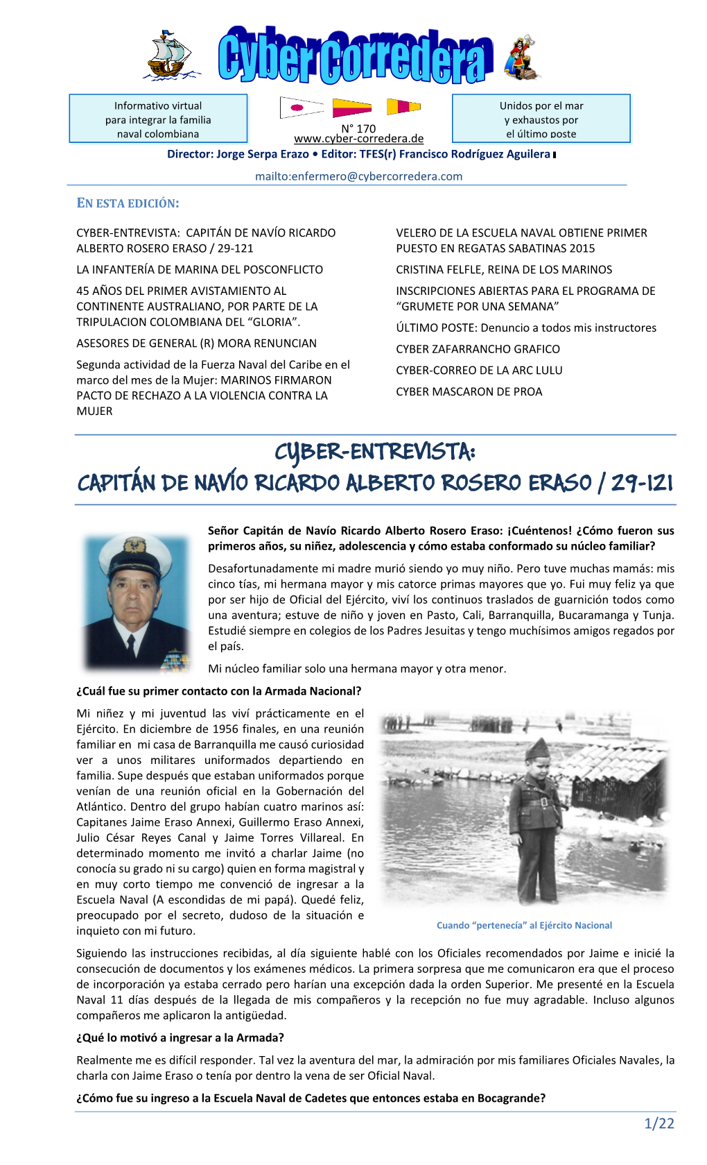 Capitán De Navío Ricardo Alberto Rosero Eraso / 29-121