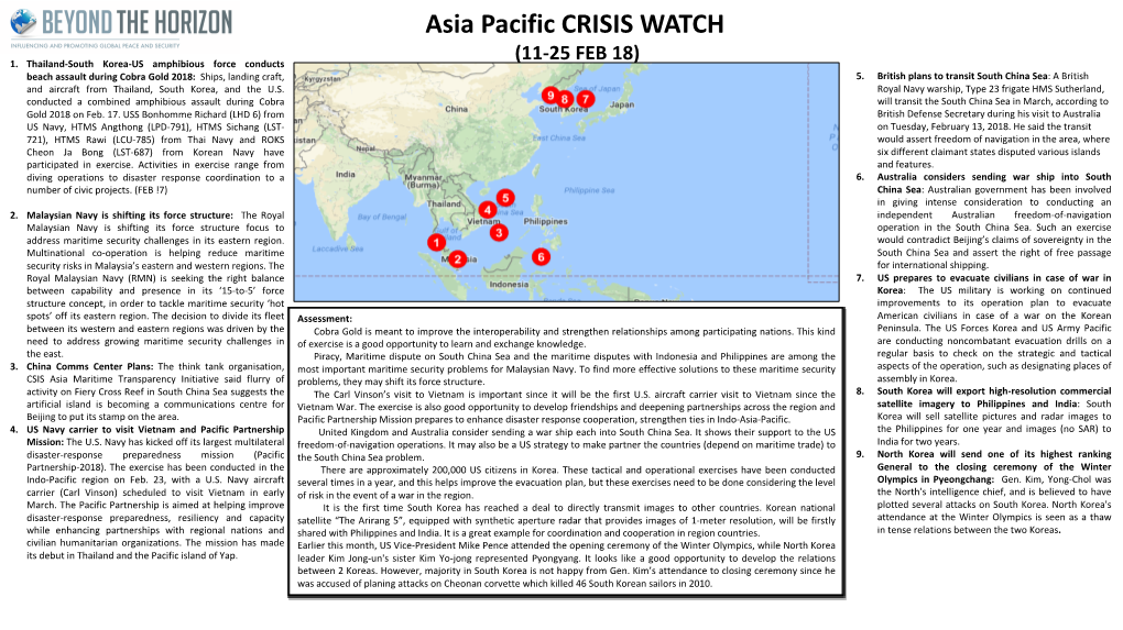 Maritime Crisis Watch 20180228