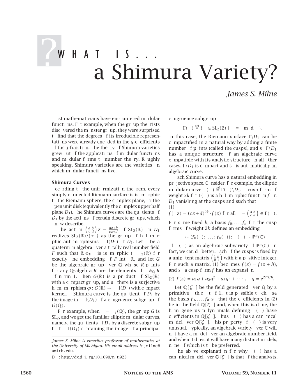 A Shimura Variety?