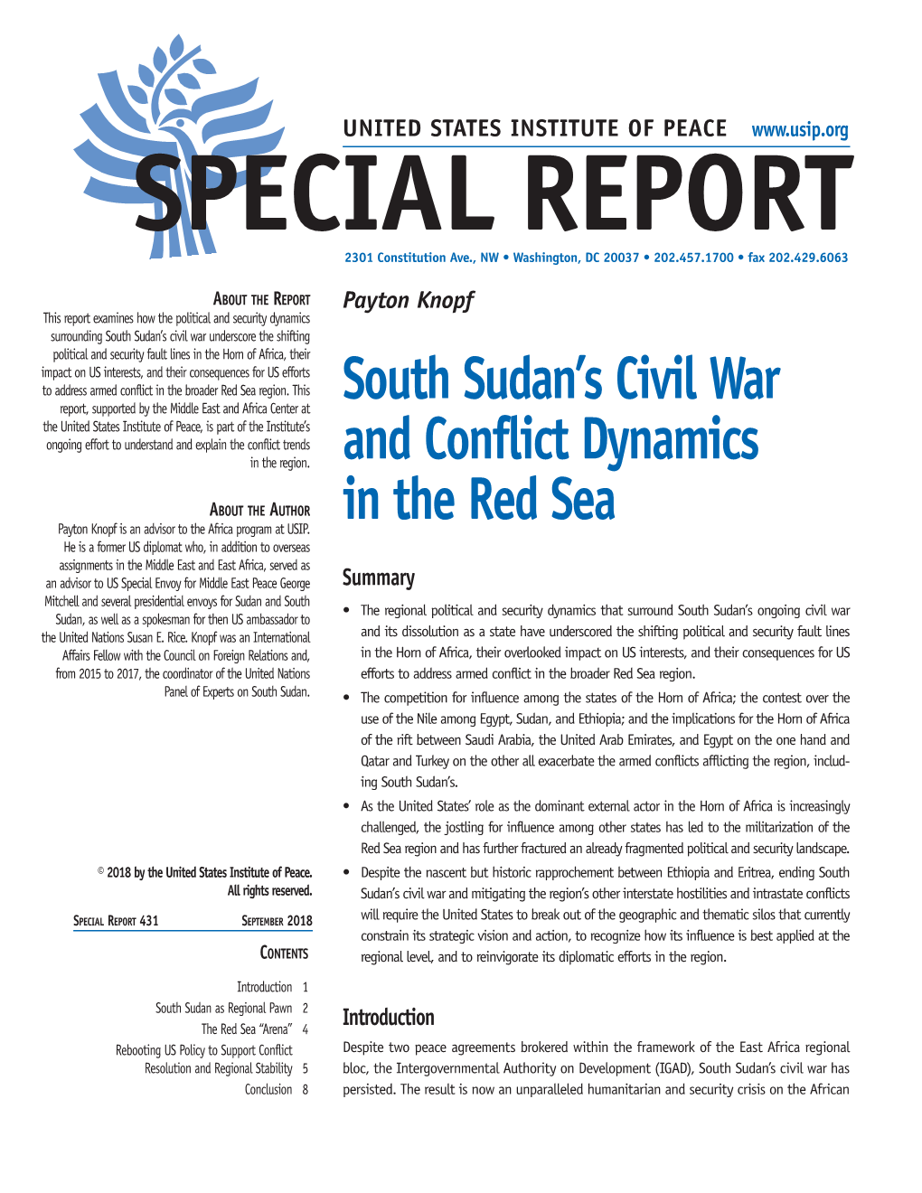 South Sudan's Civil War and Conflict Dynamics in the Red