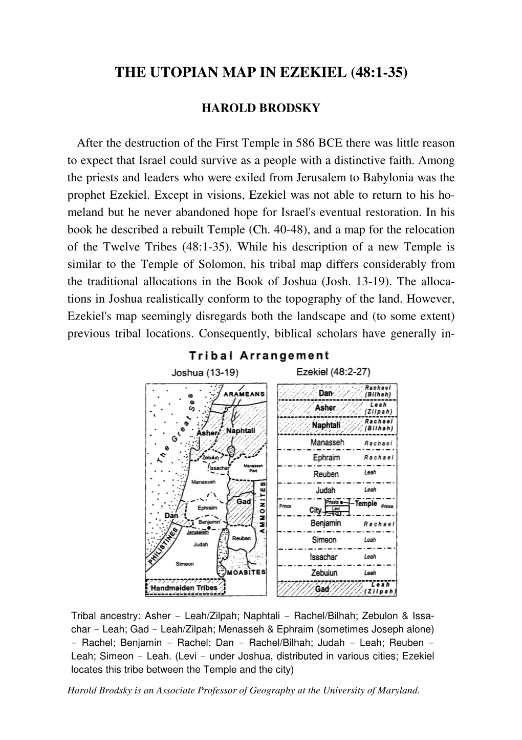 The Utopian Map in Ezekiel (48:1-35)