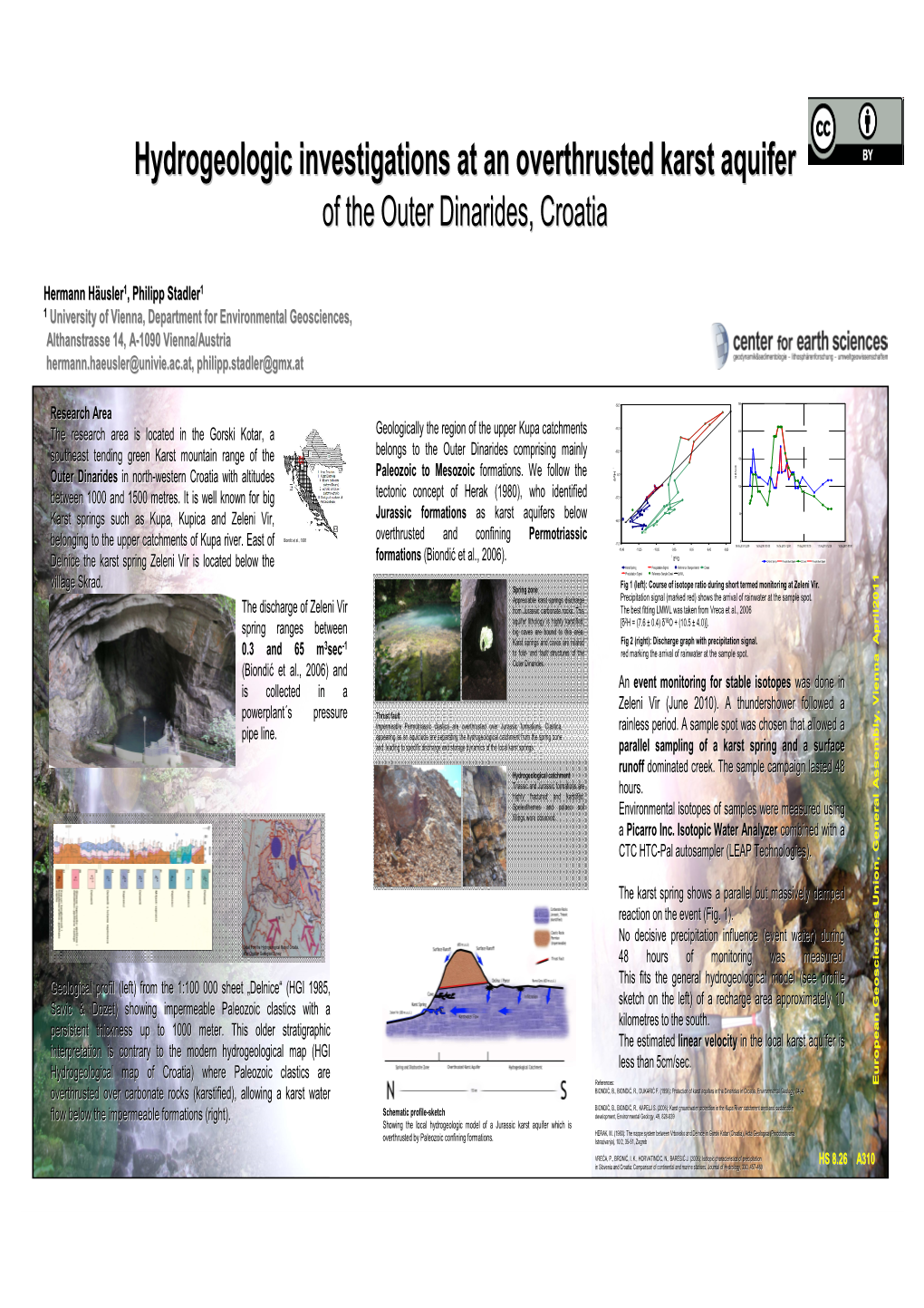 Hydrogeologic Investigations at an Overthrusted Karst Aquifer of the Outer Dinarides , Croatia