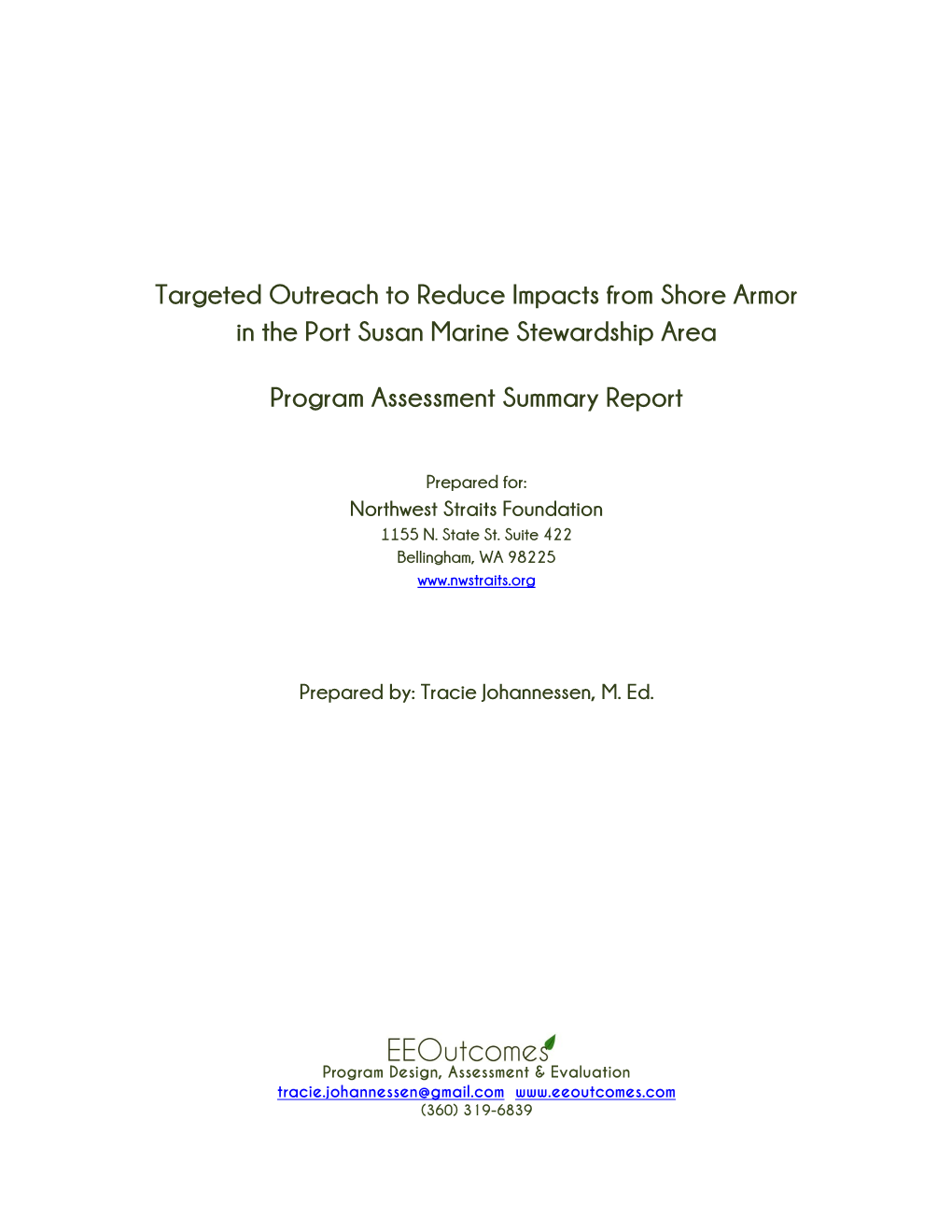 Targeted Outreach to Reduce Impacts from Shore Armor in the Port Susan Marine Stewardship Area