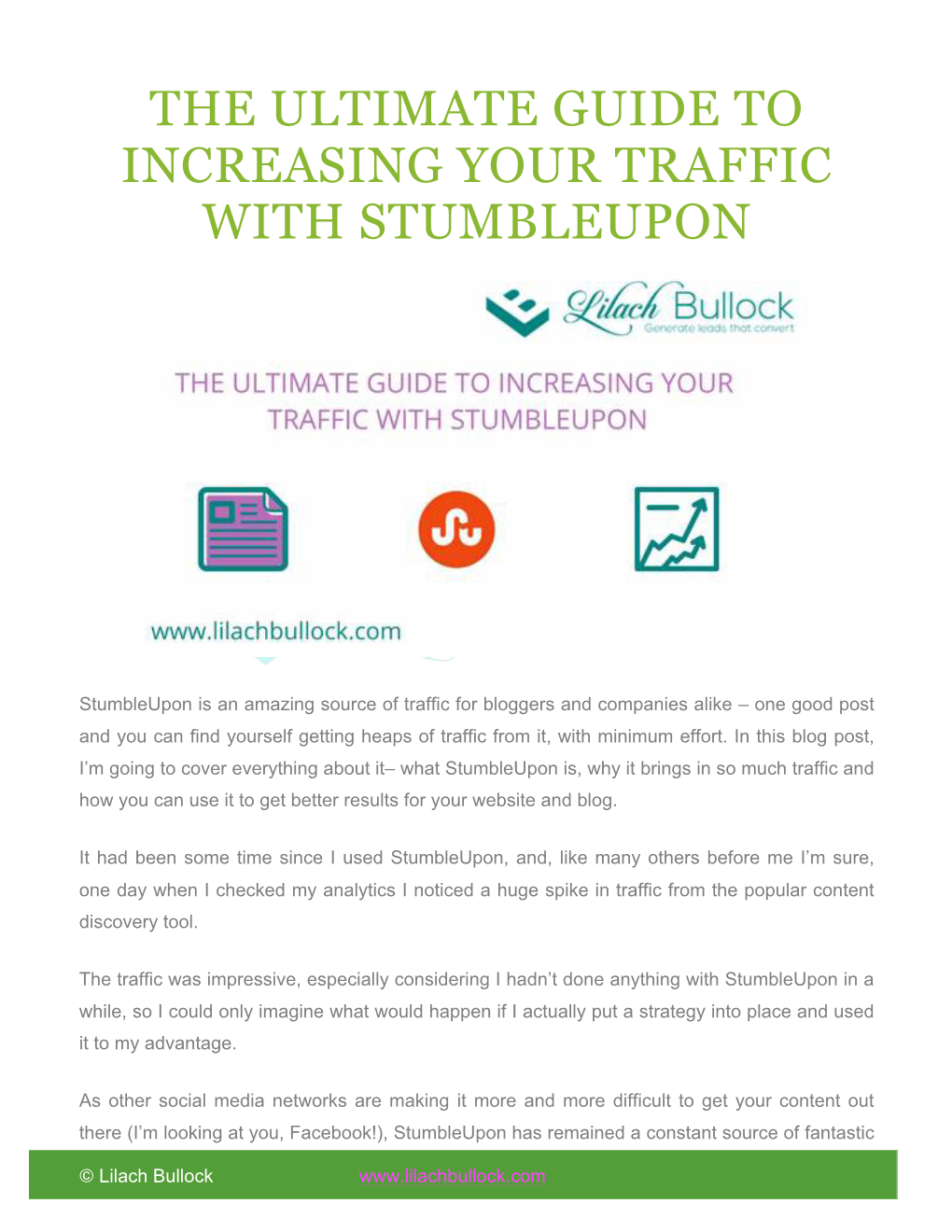 The Ultimate Guide to Increasing Your Traffic with Stumbleupon