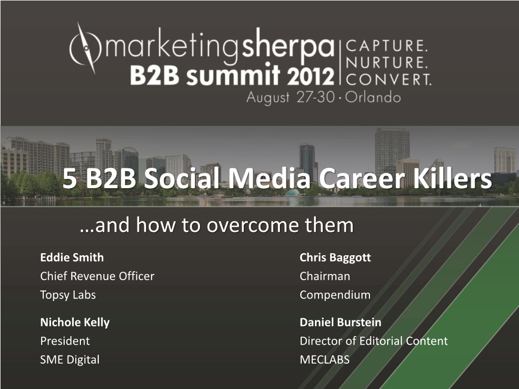 5 B2B Social Media Career Killers …And How to Overcome Them