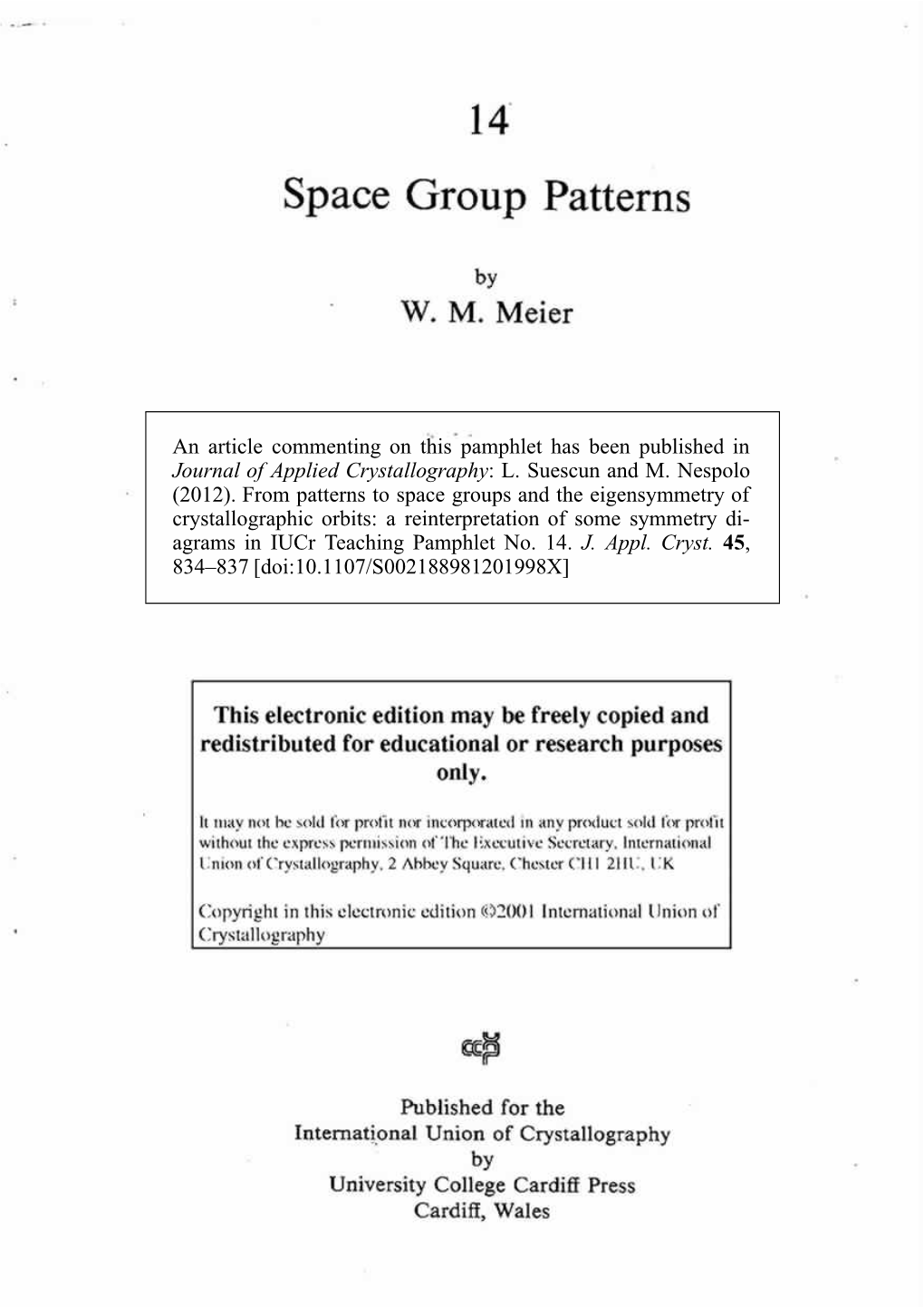 Space Group Patterns