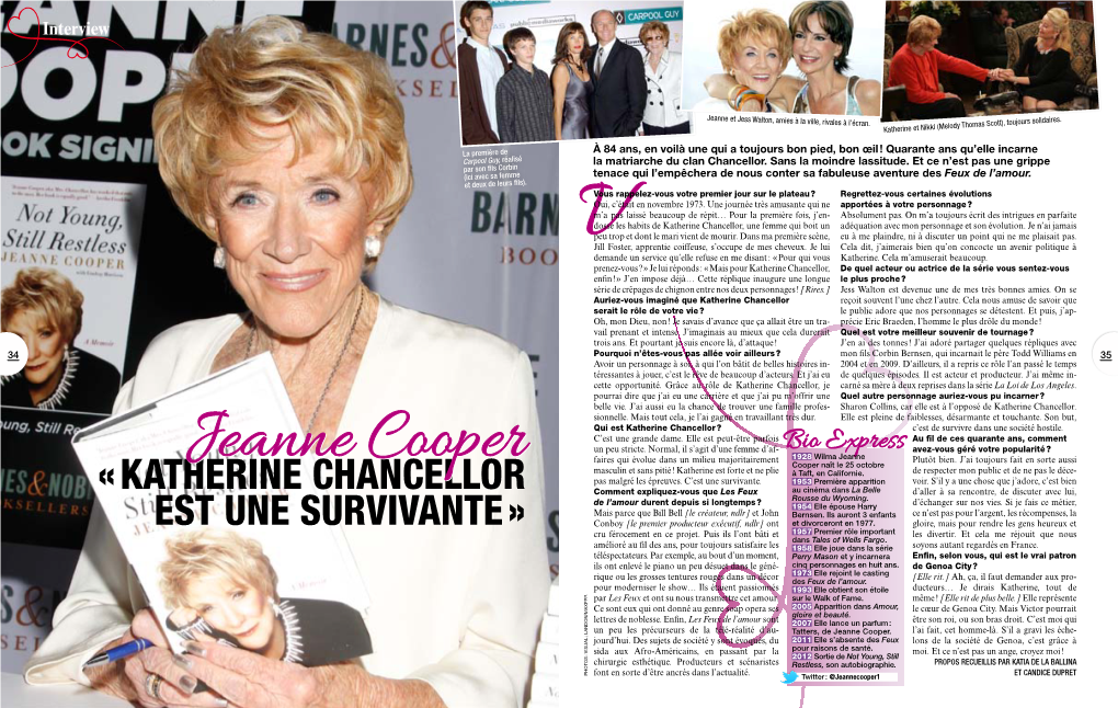 « Katherine Chancellor Est Une Survivante »