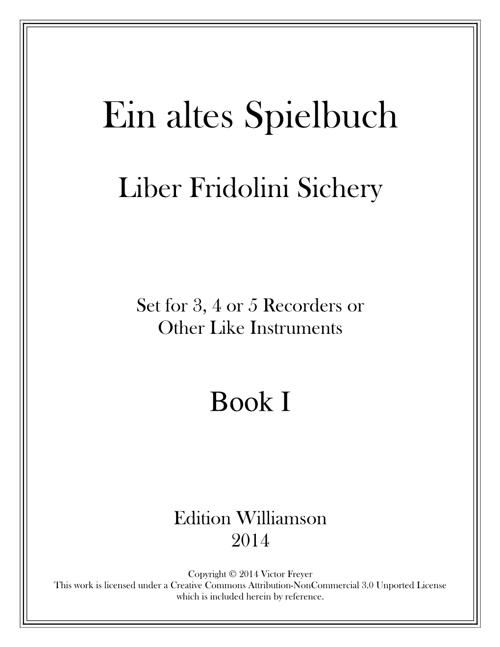 Ein Altes Spielbuch