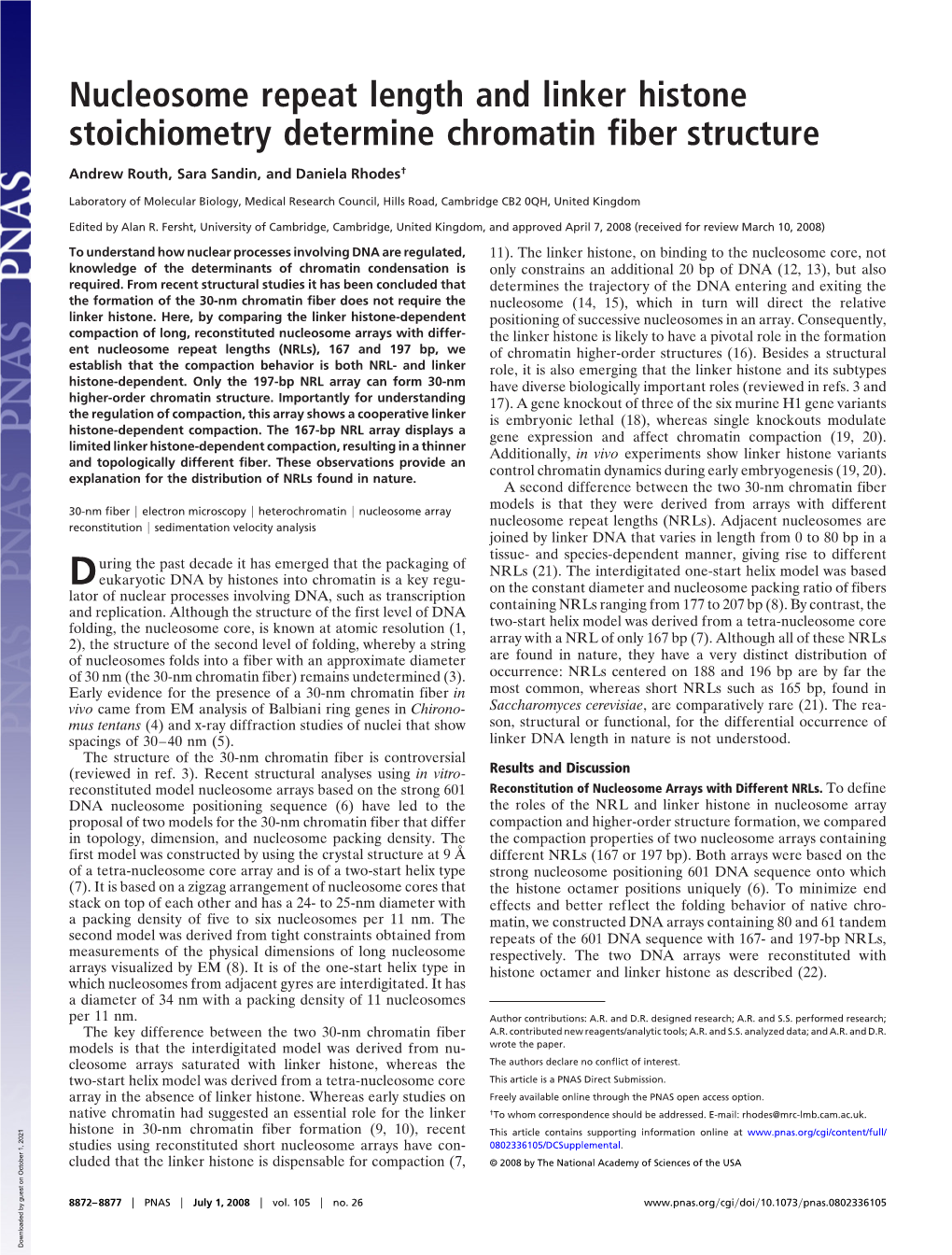 Nucleosome Repeat Length and Linker Histone Stoichiometry Determine Chromatin Fiber Structure