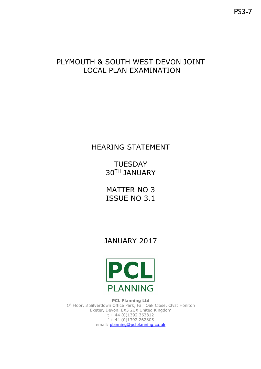 Plymouth & South West Devon Joint Local Plan