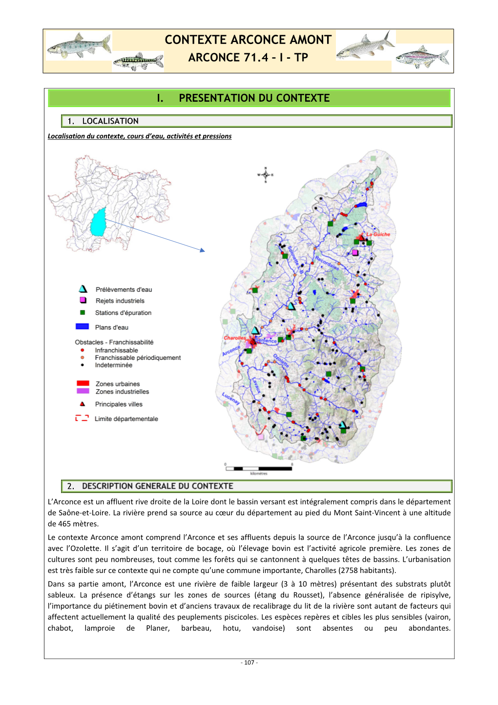 Arconce 71.4 – I ‐ Tp Contexte Arconce Amont Arconce 71.4 – I - Tp