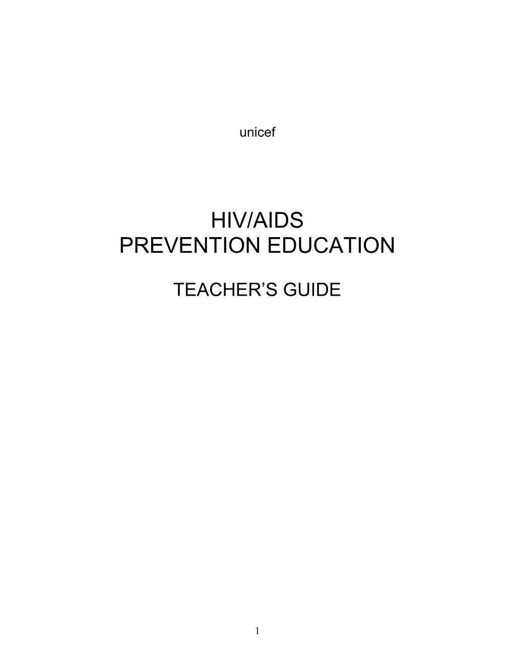 Hiv/Aids Prevention Education