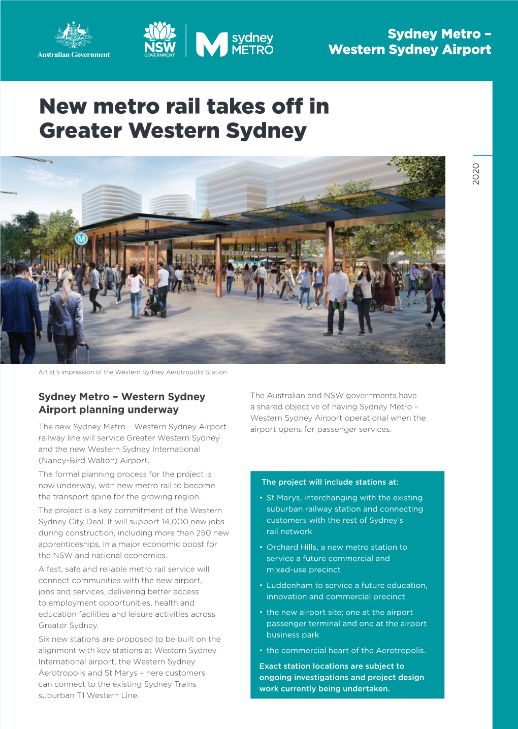 Sydney Metro New Metro Rail Takes Off in Greater Western Sydney