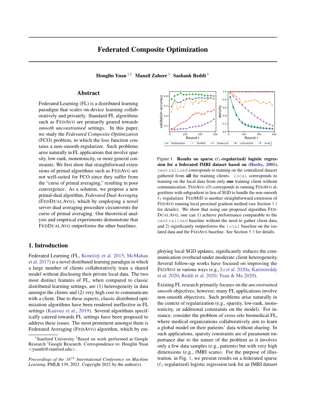 Federated Composite Optimization