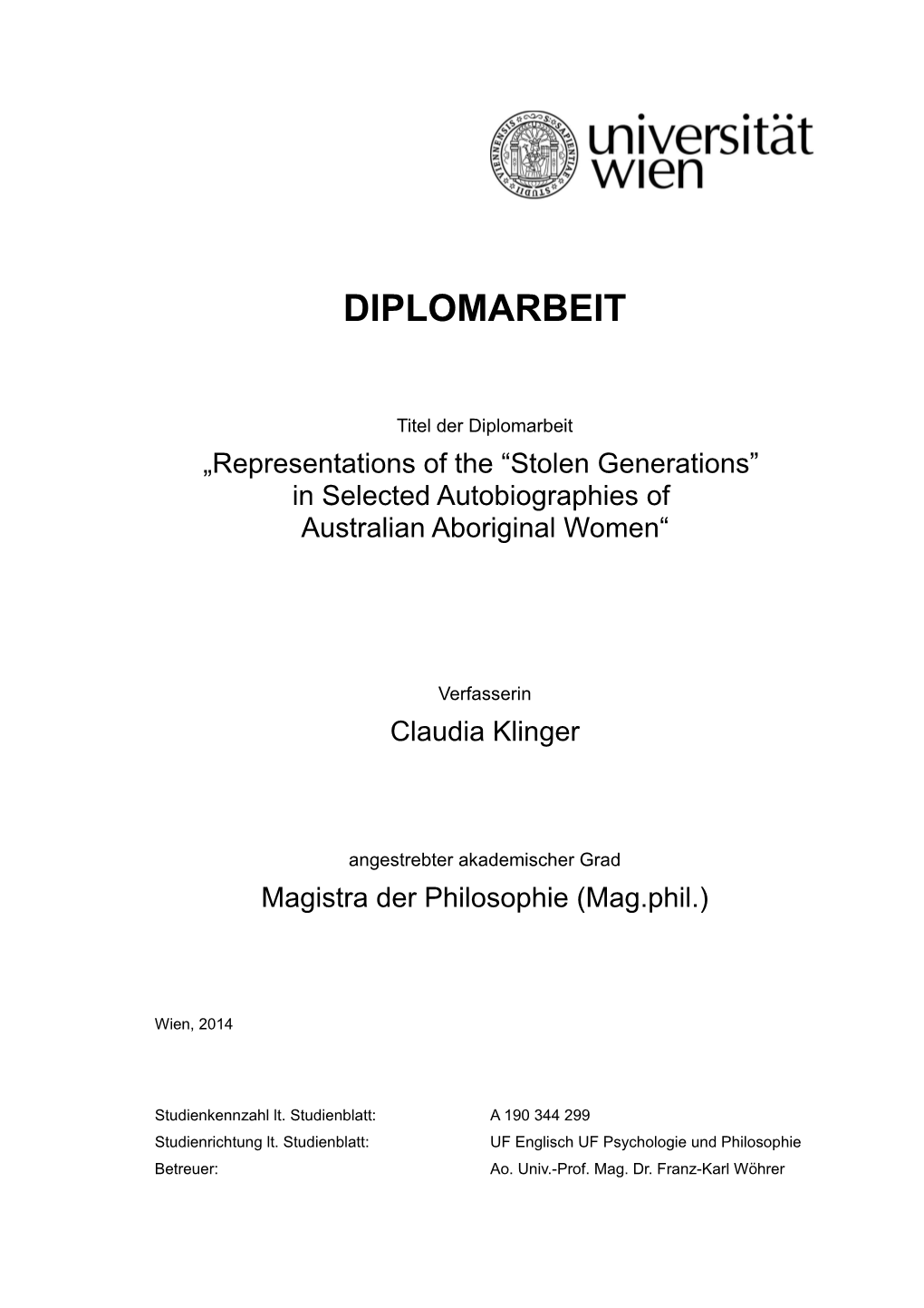 Diplomarbeit