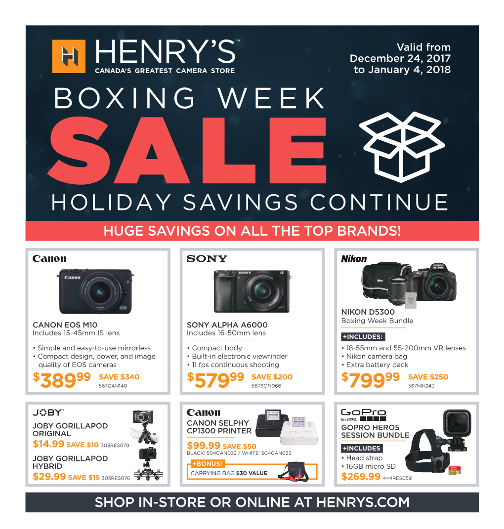 Boxing Week Sale Holiday Savings Continue Huge Savings on All the Top Brands!