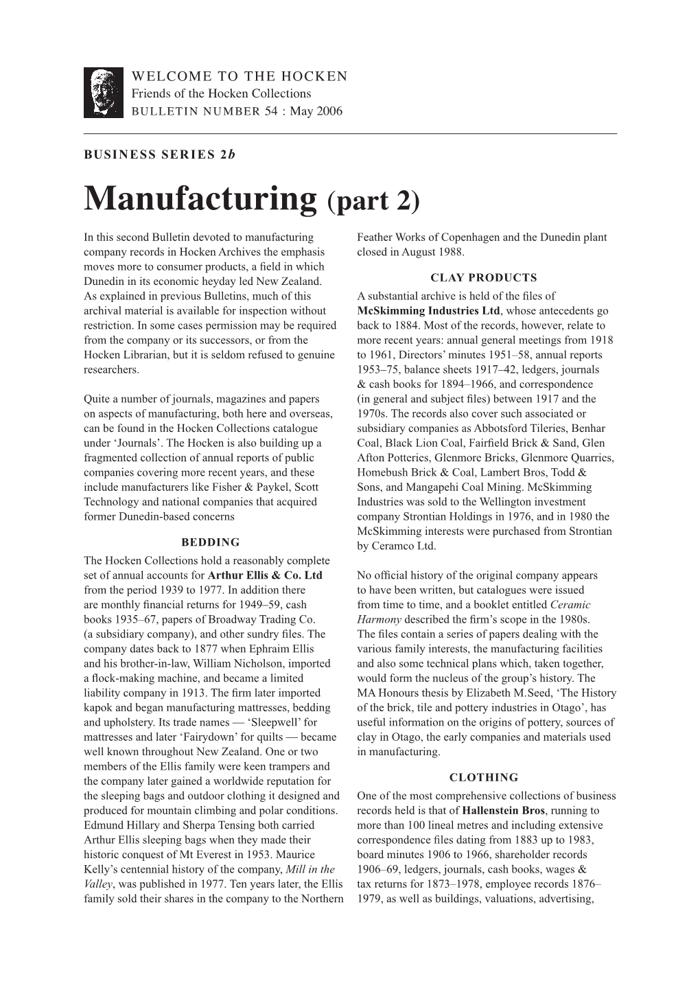 Manufacturing