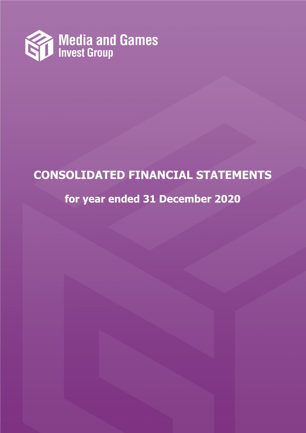 Content of Consolidated Financial Statements Full Year 2020