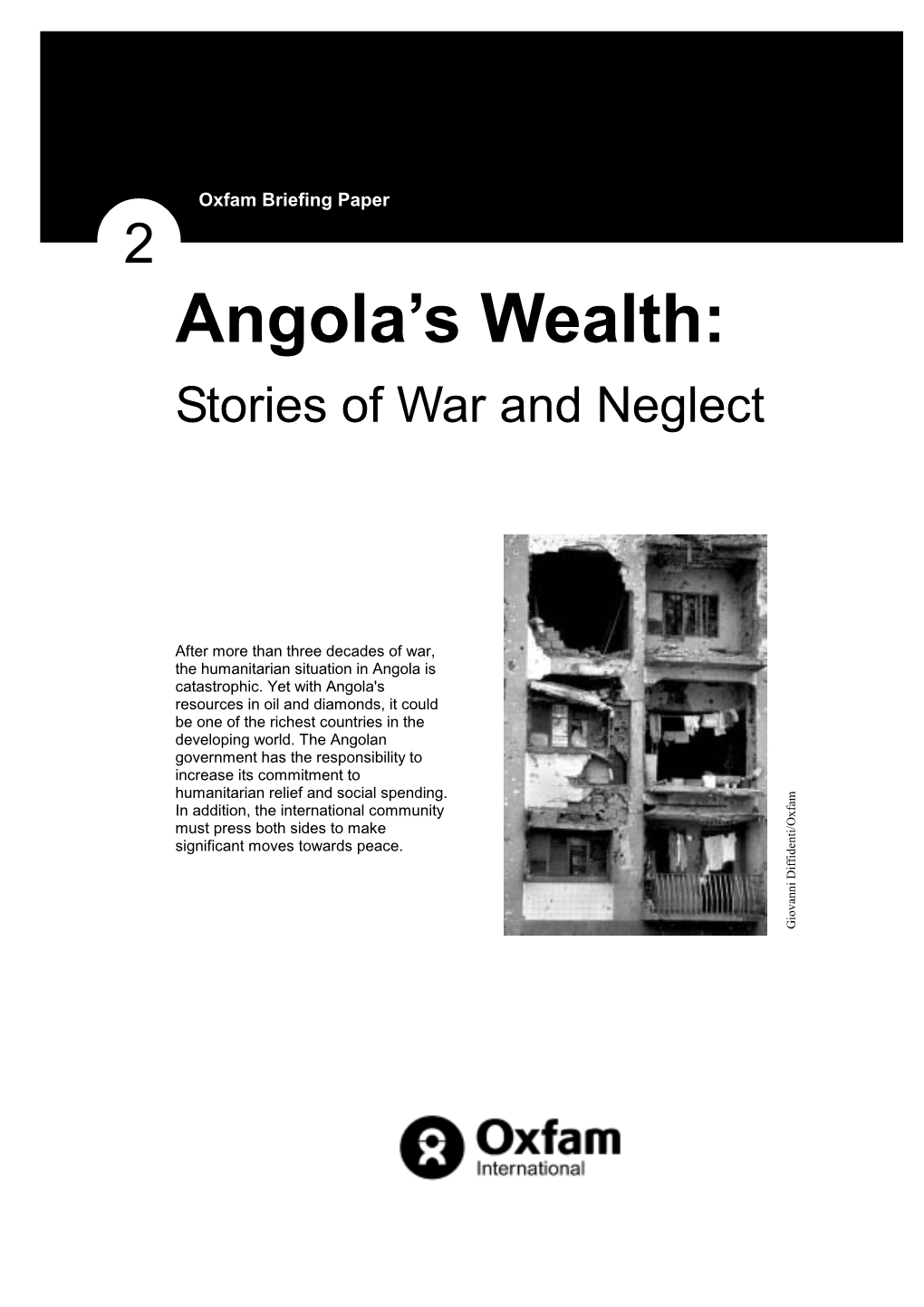 Angola's Wealth: Stories of War and Neglect