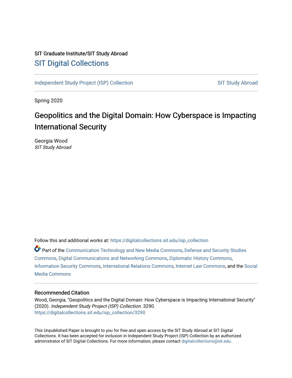 Geopolitics and the Digital Domain: How Cyberspace Is Impacting International Security