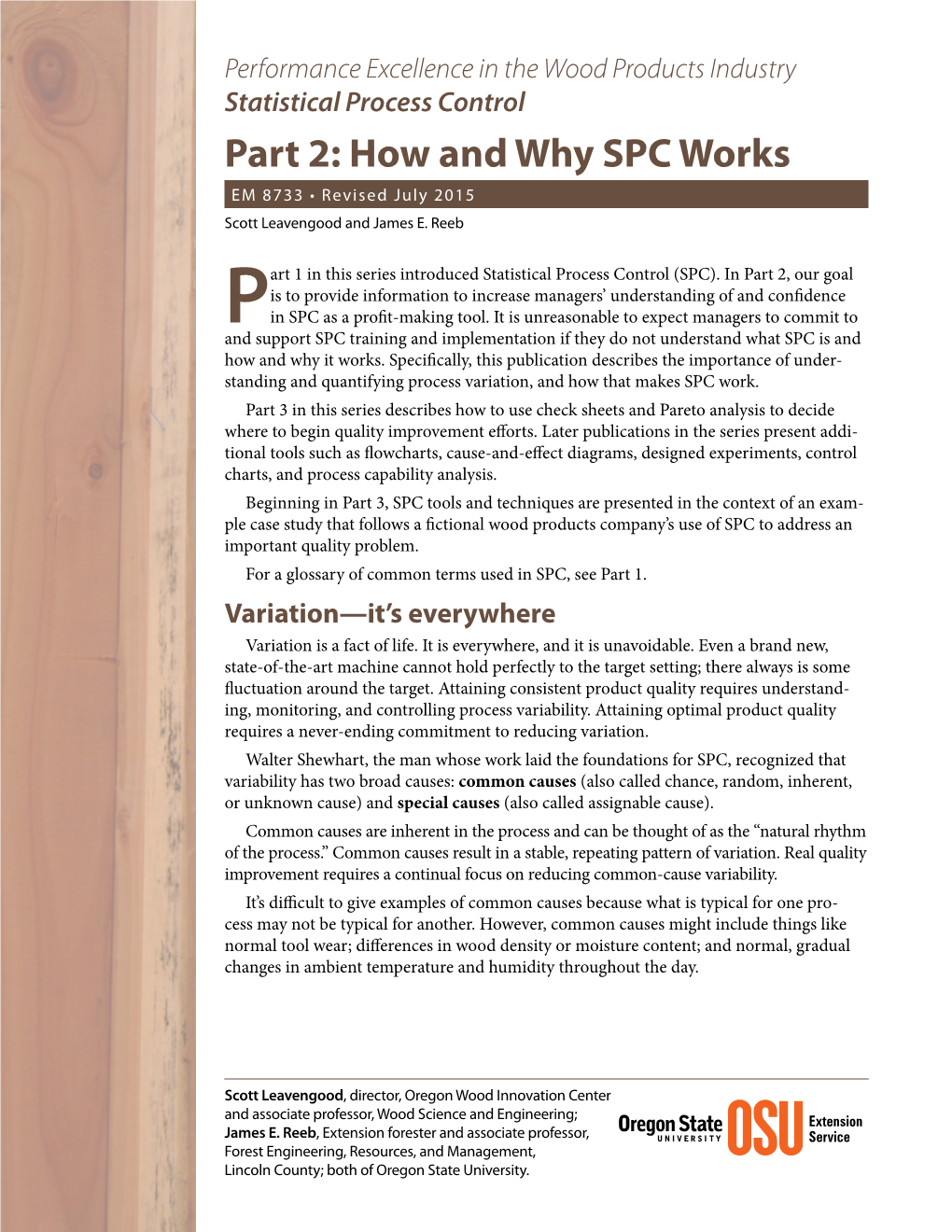 Statistical Process Control, Part 2: How and Why SPC Works