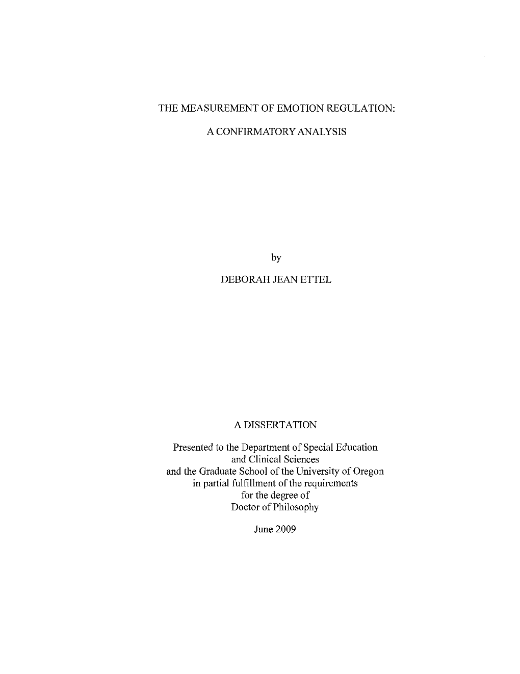 The Measurement of Emotion Regulation