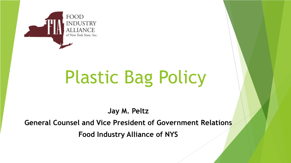 Plastic Bag Policy