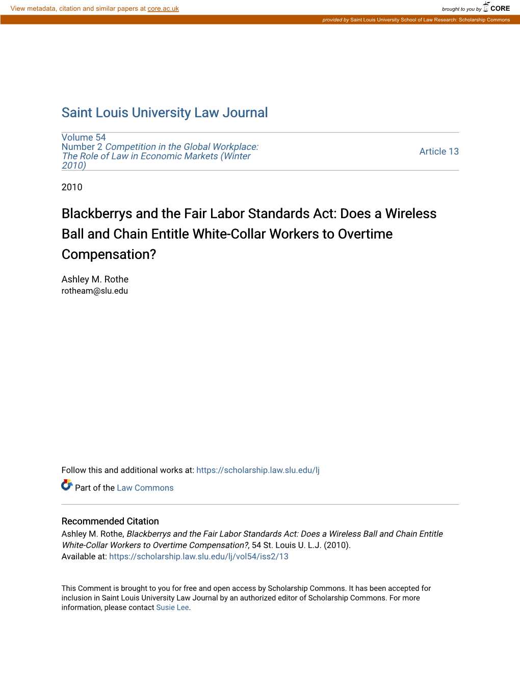 Does a Wireless Ball and Chain Entitle White-Collar Workers to Overtime Compensation?