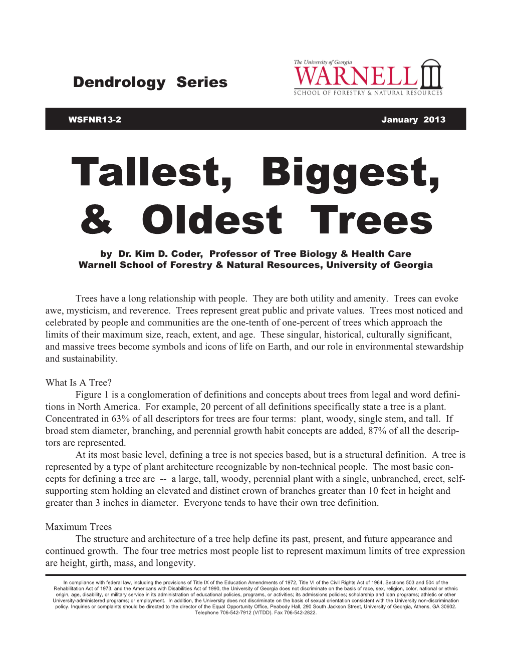 Biggest Trees of the World Pub 13-2