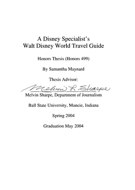 Disney Specialist's Walt Disney World Travel Guide