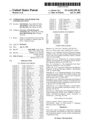 (12) United States Patent (10) Patent No.: US 6,593,299 B1 Bennett Et Al