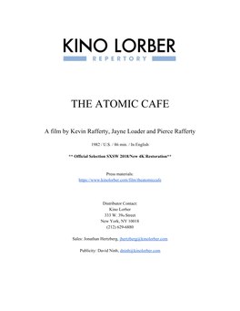 The Atomic Cafe – Press Kit.Pdf