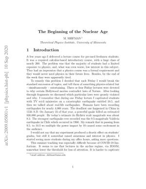 The Beginning of the Nuclear Age