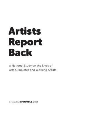 A National Study on the Lives of Arts Graduates and Working Artists