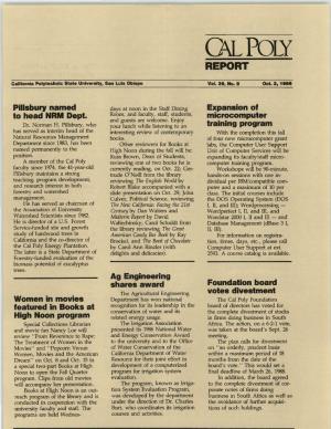 October 2, 1986 Cal Poly Report