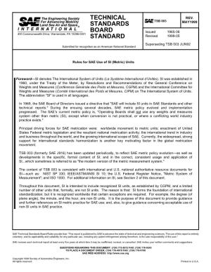 Technical Standards Board Standard