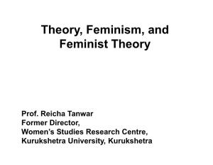 Theory, Feminism, and Feminist Theory