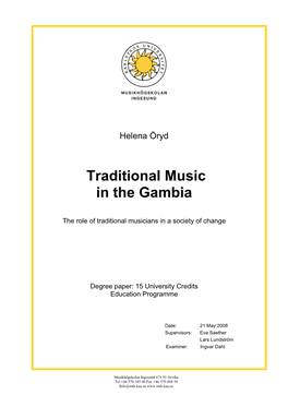 Traditional Music in the Gambia