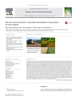 Sustainable Intensification of Agriculture by Intercropping